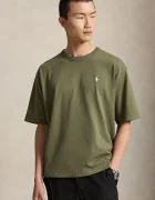 Polo Ralph Lauren уголемена тениска мъжка от памук зелена 710A12979