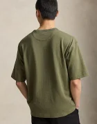 Polo Ralph Lauren уголемена тениска мъжка от памук зелена 710A12979