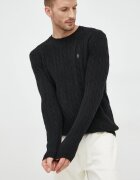 Polo Ralph Lauren Вълнен пуловер мъжки в черно от лека материя