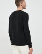Polo Ralph Lauren Вълнен пуловер мъжки в черно от лека материя