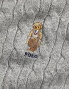 Polo Ralph Lauren Вълнен шал мъжки в сиво с апликация 449P08823