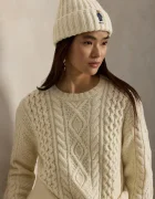 Polo Ralph Lauren Вълнена шапка в бежово от плътен трикотаж от вълна 455931876
