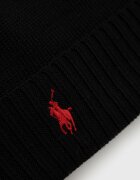 Polo Ralph Lauren Вълнена шапка в черно с фина плетка от вълна