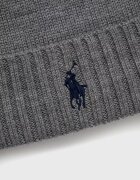 Polo Ralph Lauren Вълнена шапка в сиво с фина плетка от вълна