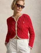 Polo Ralph Lauren жилетка дамска памучна COTTON-SWEATER-CARDIGAN червена 211A12716002