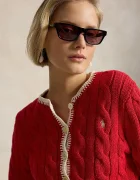 Polo Ralph Lauren жилетка дамска памучна COTTON-SWEATER-CARDIGAN червена 211A12716002