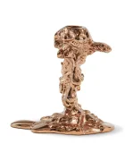polspotten Декоративен свещник Drip S/14 x 8 cm в оранжево