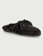 posa пантофи дамски от велур Boat Loafer Mule кафяви PW108.220