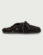 posa пантофи дамски от велур Boat Loafer Mule кафяви PW108.220