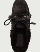 posa пантофи дамски от велур Boat Loafer Mule кафяви PW108.220