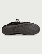 posa пантофи дамски от велур Boat Loafer Mule кафяви PW108.220