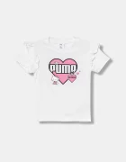 Puma Детска памучна тениска X HELLO KITTY & FRIENDS Ruffle Tee