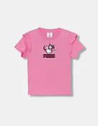 Puma Детска памучна тениска X HELLO KITTY & FRIENDS Ruffle Tee