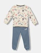 Puma Детски анцуг MINICATS AOP Crew Set FL INF
