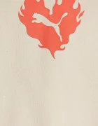 Puma Памучен суичър FLAMING LOVE Hoodie TR в бежово с качулка с принт 685109