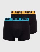Puma прилепнали боксерки мъжки от памук с еластан Everyday Basic 2 броя черни 938320