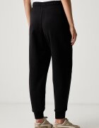 Puma спортен панталон дамски с памук Essentials черен с висока талия 694067