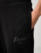 Puma спортен панталон дамски с памук Essentials черен с висока талия 694067