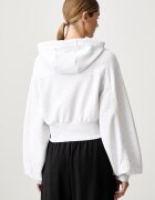 Puma суичър с качулка дамски от памук Essentials Cropped Balloon сив 636671