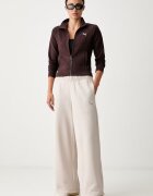 Puma суичър с цип дамски Essentials Slim кафяв 634323