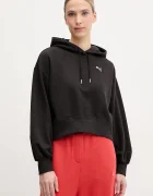 Puma Суичър в черно с качулка с изчистен дизайн 629746