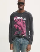 PURPLE BRAND Памучна блуза с дълги ръкави TEXTURED JERSEY LS TEE