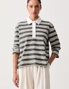 rag & bone блуза с дълги ръкави дамска от памук Kelly зелена RE5M32PT3KW