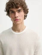 rag & bone Пуловер мъжки в бежово от лека материя MBS23S011UC11