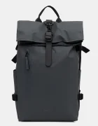 Rains Раница 14590 Rolltop Rucksack Large W3 в сиво голям размер с изчистен дизайн 14590