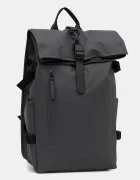 Rains Раница 14590 Rolltop Rucksack Large W3 в сиво голям размер с изчистен дизайн 14590