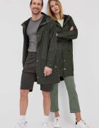 Rains Яке 12020 Long Jacket в зелено с преходна изолация