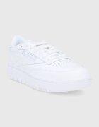 Reebok Classic Кожени обувки Club C Double GW0854 в бяло с равна подметка GW0854.100006321