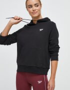 Reebok Суичър в черно с качулка с изчистен дизайн