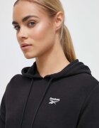 Reebok Суичър в черно с качулка с изчистен дизайн
