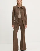 Remain Вълнен панталон Herringbone Flare Pants