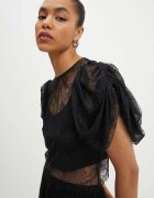 ROTATE Блуза Lace Puff Sleeve Top
