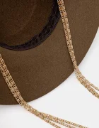 RUSLAN BAGINSKIY Капела Monogram-embellished Canotier Hat в кафяво CNT037-F-3CHA-9P-MRB