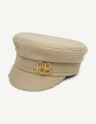 RUSLAN BAGINSKIY каскет дамски от вълнена материя Baker Boy Cap бежов KPC032-WP-PRS-TMRB