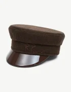 RUSLAN BAGINSKIY каскет дамски от вълнена материя Wool-blend Baker Boy Cap кафяв KPC09-WP-LK