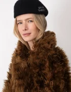 RUSLAN BAGINSKIY каскет дамски от вълнена материя Wool-blend Ivy Cap черен IVC033-WP-FL
