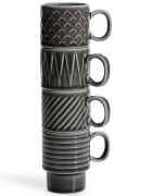 Sagaform Комплект чаши за еспресо Coffee & More 100 ml (4 броя) в сиво
