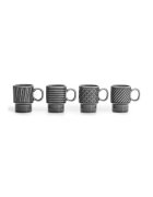 Sagaform Комплект чаши за еспресо Coffee & More 100 ml (4 броя) в сиво