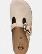 Scholl чехли сабо дамски от велур FLORA бежови F007601171