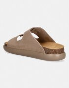 Scholl Велурени чехли NOELLE в бежово с платформа F012182361
