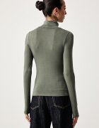 Scotch  Soda блуза с дълги ръкави дамска от лиосел зелена U9B01755T