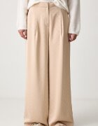 Scotch  Soda панталон дамски бежов с висока талия ULH01488F