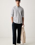 Scotch  Soda риза мъжка от памук синя на цветя 183563