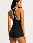 Seafolly цял бански дамски Retro черен 11171-072