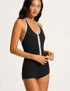 Seafolly цял бански дамски Retro черен 11171-072