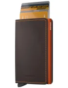 Secrid Кожен портфейл в кафяво SM-Truffle & Orange